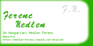 ferenc medlen business card